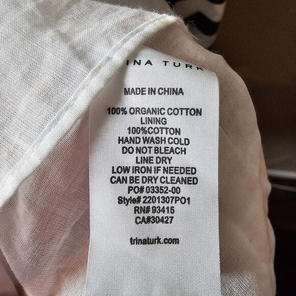 Trina Turk Maxi Dress Womens Small Off Shoulder Floral Vacation Cruise Organic - Picture 7 of 14